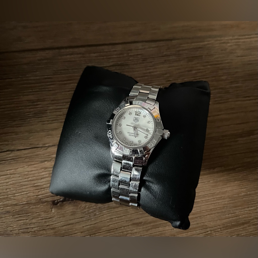 Tag HeuerAuthentic Preowned Silver Aquaracer Diamond Mop Ladies Watch